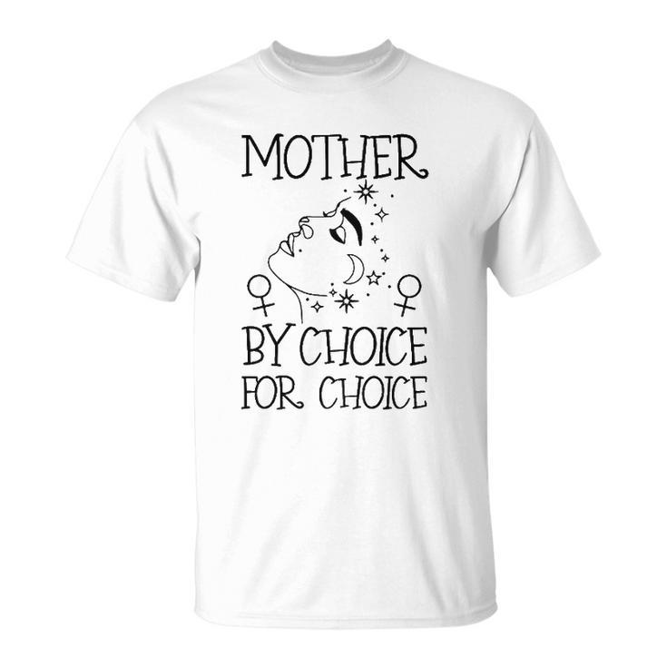 Mother By Choice For Choice Reproductive Rights Abstract Face Stars And Moon Unisex T-Shirt