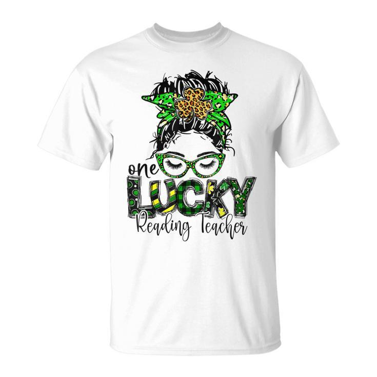 One Lucky Reading Teacher St Patrick Day Teacher Love Kids  Unisex T-Shirt