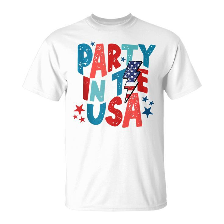 Party In The Usa Funny 4Th Of July American Flag  Unisex T-Shirt