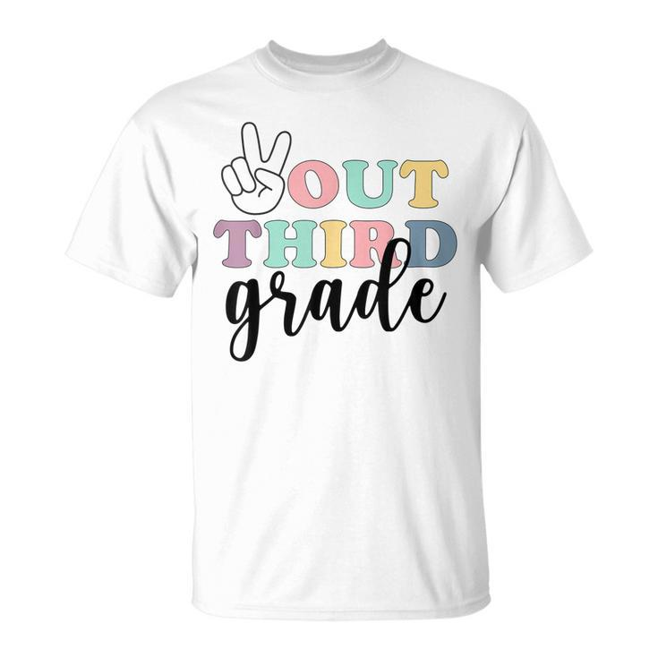 Peace Out Third Grade Class Of 2022 Graduation T-shirt