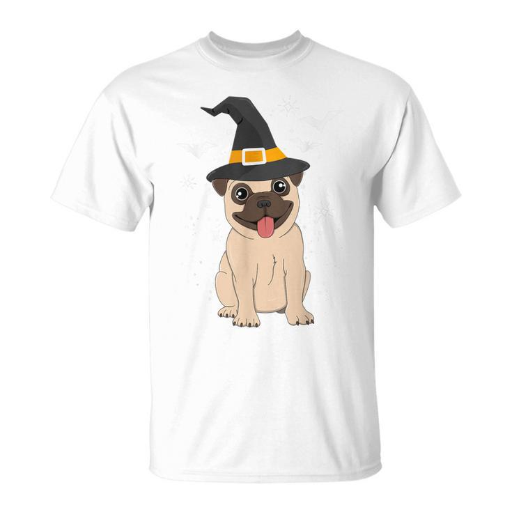 Pug Witch Halloween Dog Puppy Outfit Costume Trick Or Treat  Unisex T-Shirt