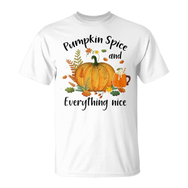 Pumpkin Spice And Everything Nice Thanksgiving Apparel T-shirt