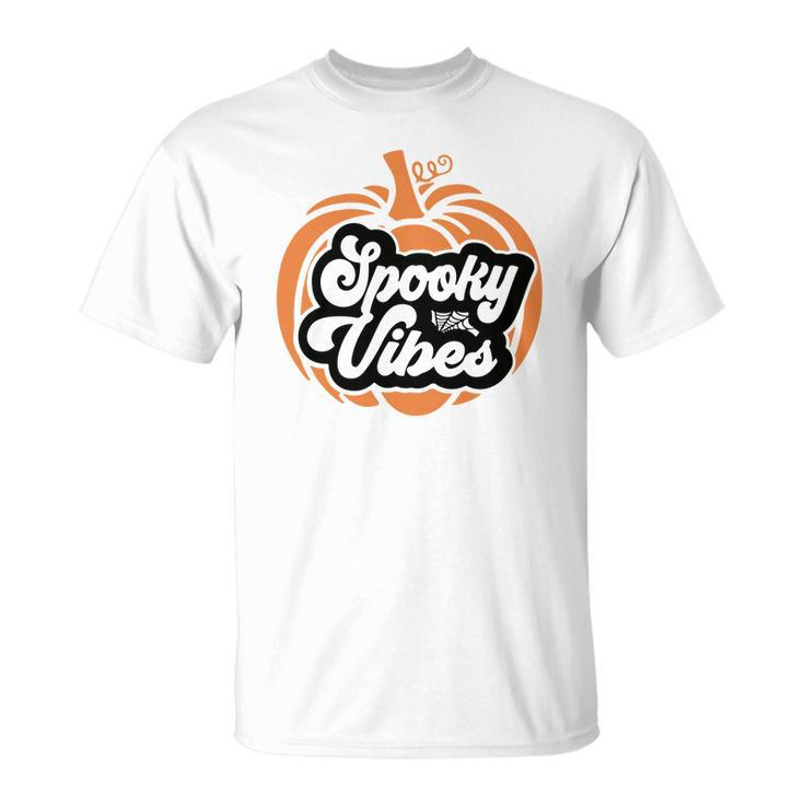 Pumpkin Thick Thights And Spooky Vibes Halloween Unisex T-Shirt
