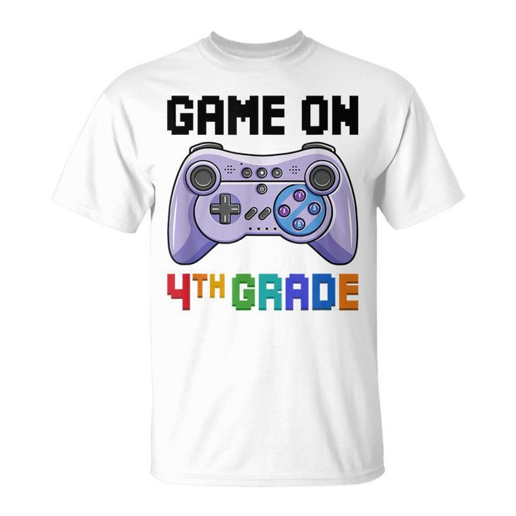 Back To School Game On 4Th Grade Gamer First Day Of School T-shirt