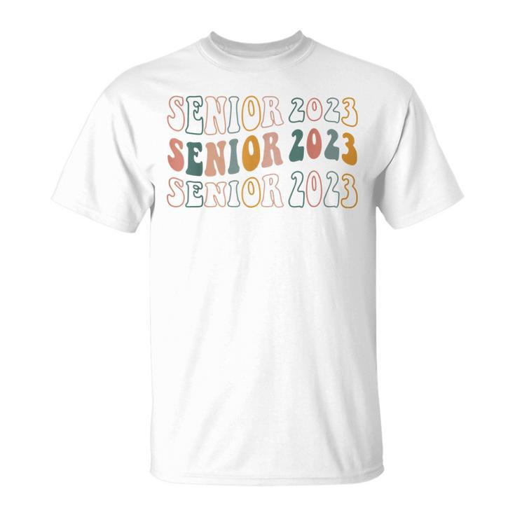 Senior 2023 Retro Class Of 2023 Seniors Graduation 23 T-shirt