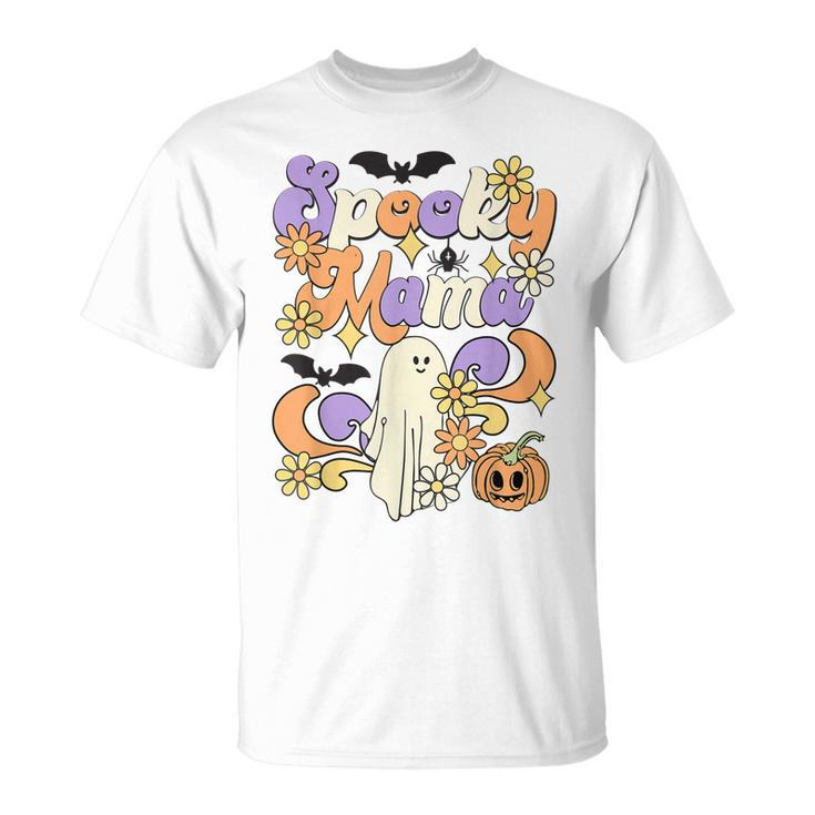 Spooky Mama Floral Ghost Boo Mom And Babe Matching Halloween  Unisex T-Shirt
