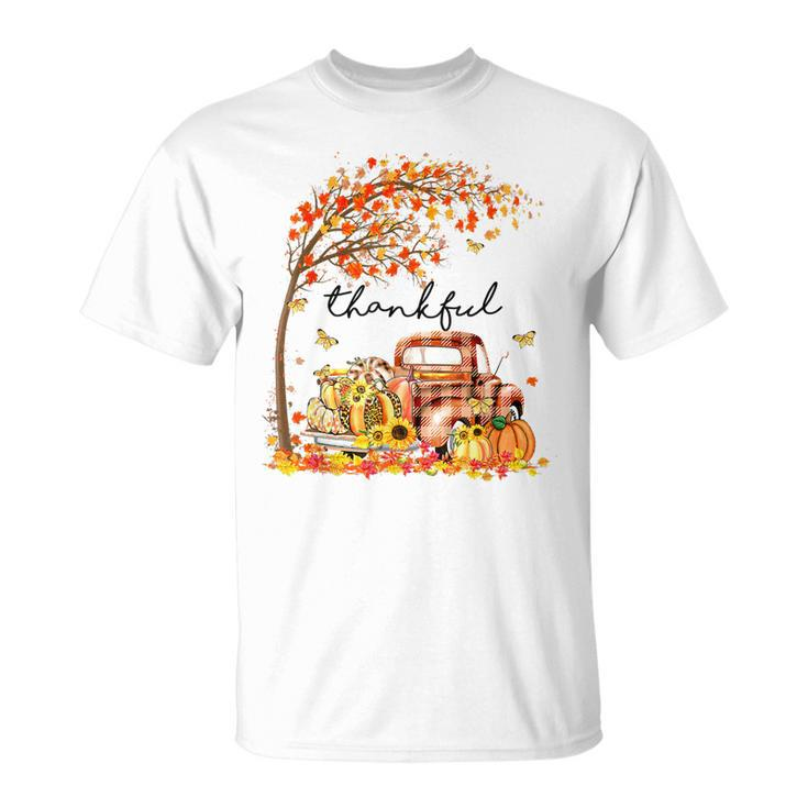 Thankful Grateful Blessed Pumpkin Truck Its Fall Yall Autumn T-shirt