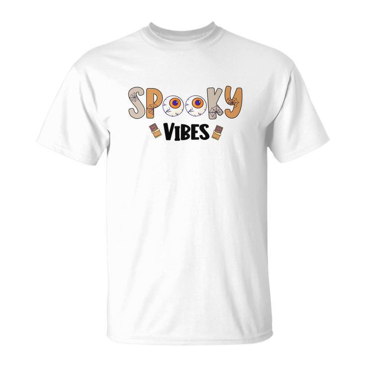 Thick Thights And Spooky Vibes Monster Eyes Halloween Unisex T-Shirt