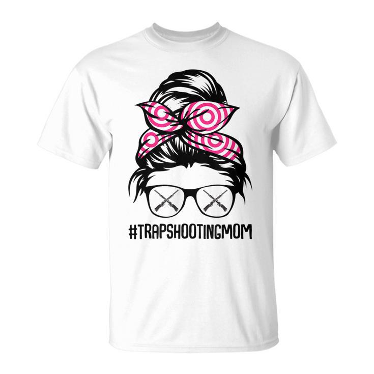 Trap Shooting Mom Messy Bun Hair Glasses  V2 Unisex T-Shirt