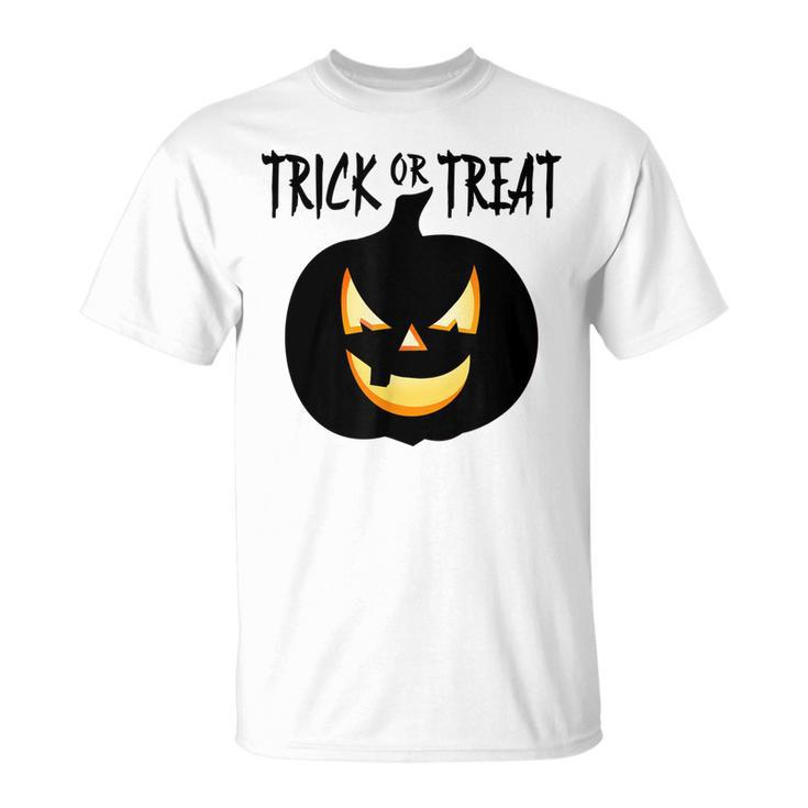 Trick Or Treat Scary Lit Pumpkin Halloween  Unisex T-Shirt