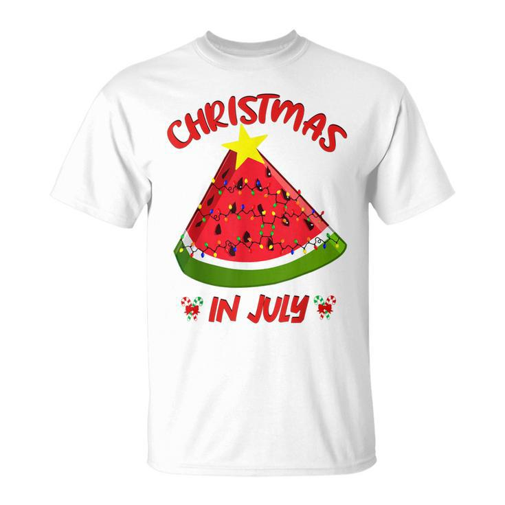 Watermelon Christmas Tree Christmas In July Summer Vacation  V3 Unisex T-Shirt
