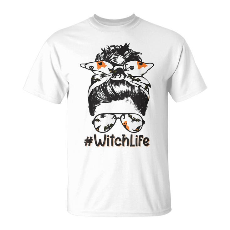 Witch-Life Halloween Messy Bun Witchlife Bandana Women Girl  Unisex T-Shirt