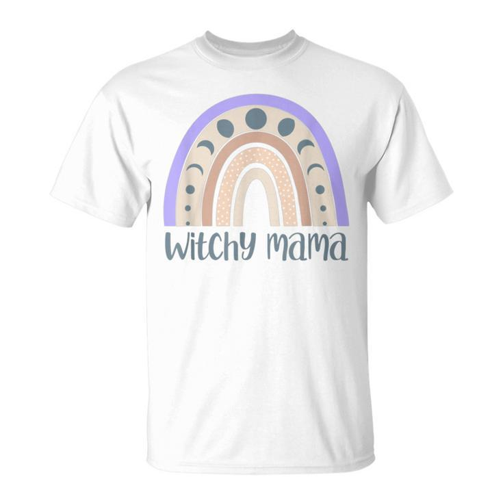 Witchy Mama Rainbow Witch Vibes Halloween Manifesting  Unisex T-Shirt