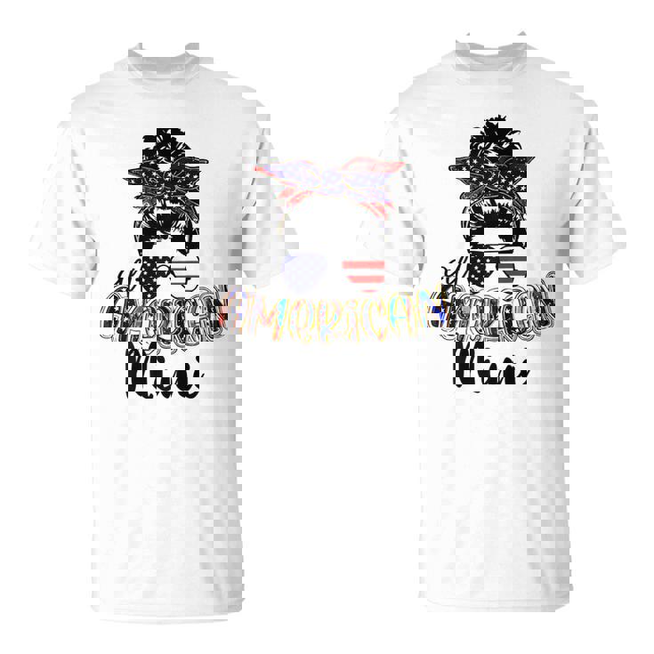 Womens All American Mimi Messy Bun 4Th Of July Independence Day  Unisex T-Shirt