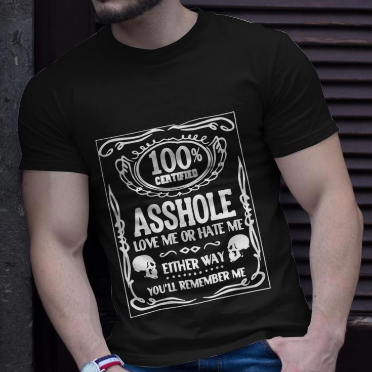 100 Certified Ahole Funny Adult Tshirt Unisex T-Shirt Gifts for Him