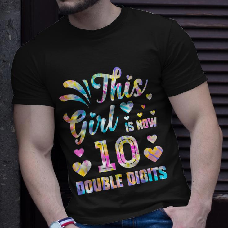 10Th Birthday Gift This Girl Is Now 10 Double Digits Tie Dye Gift Unisex T-Shirt Gifts for Him