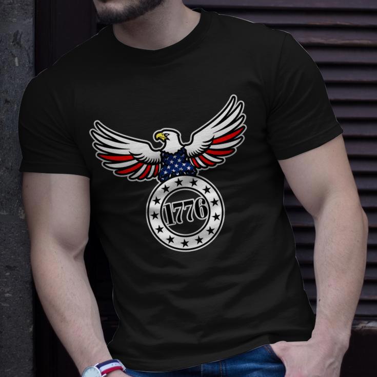 1776 American Flag Eagle Unisex T-Shirt Gifts for Him