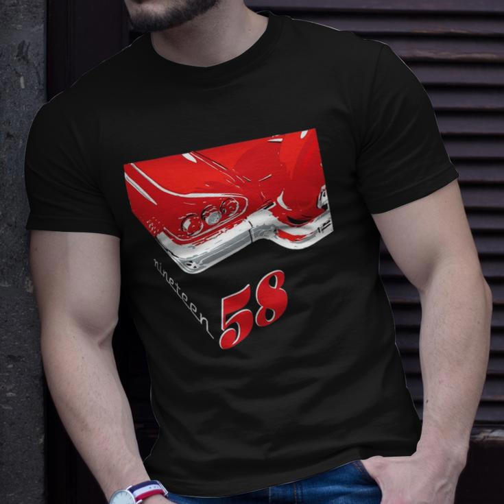 1958 Vintage Car With Continental Kit For A Car Guy Unisex T-Shirt Gifts for Him