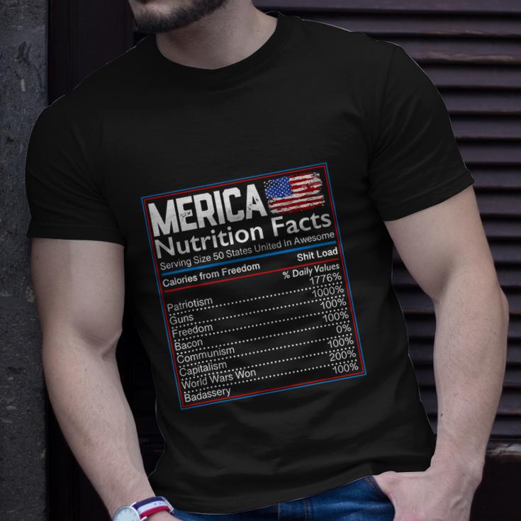 4th of July Proud American Shirt Merica Nutrition Facts Tank Top 