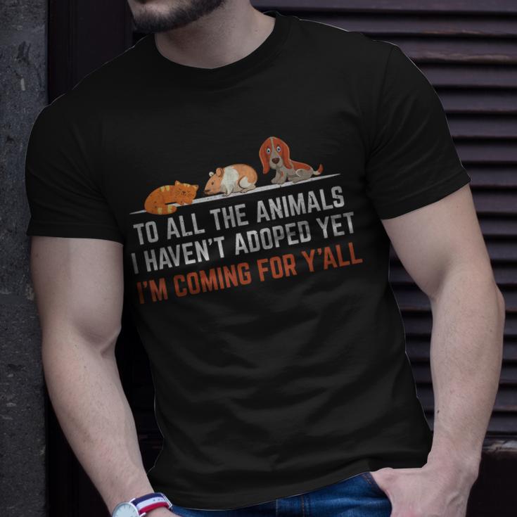 Animal Adoption Rescue Save Love Adopt Cat Dog Volunr Fun  Unisex T-Shirt