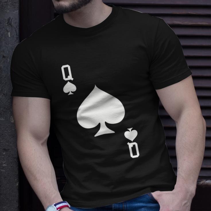 Queen Spades Card Halloween Costume Dark Unisex T-Shirt