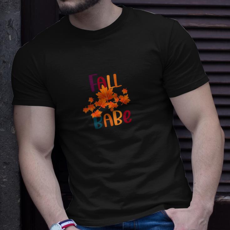 Autumn Leaves Fall Babe Men Women T-shirt Graphic Print Casual Unisex Tee