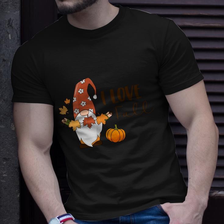 Gnomes Pumpkin I Love Fall Men Women T-shirt Graphic Print Casual Unisex Tee