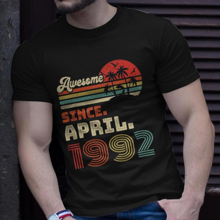31 Years Old Awesome Since April 1992 31St Birthday Unisex T-Shirt Gifts for Him