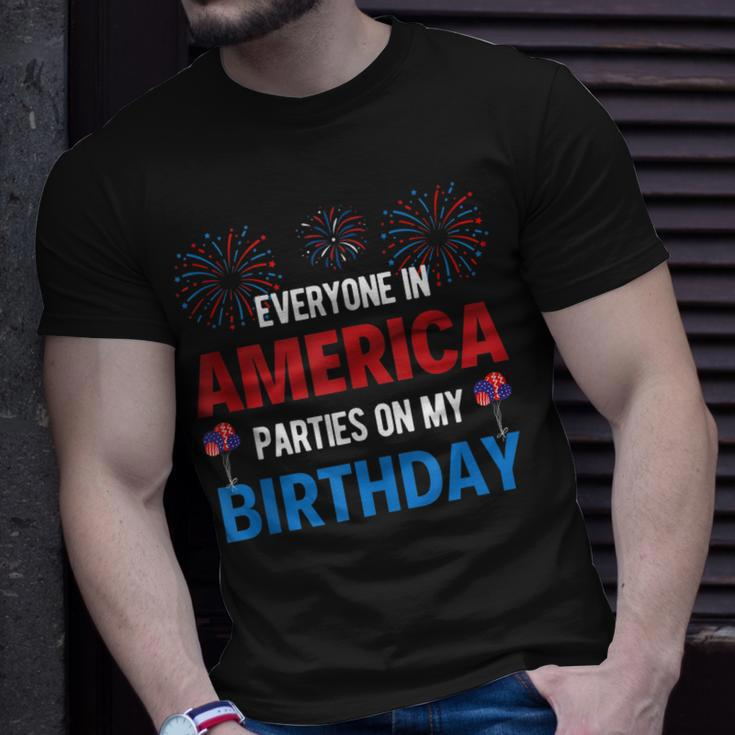 4Th Of July Birthday Funny Birthday Born On 4Th Of July Unisex T-Shirt Gifts for Him