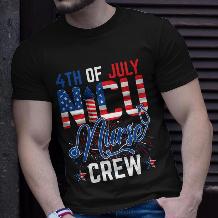4Th Of July Nicu Nurse Crew American Flag Independence Day Gift Unisex T-Shirt Gifts for Him