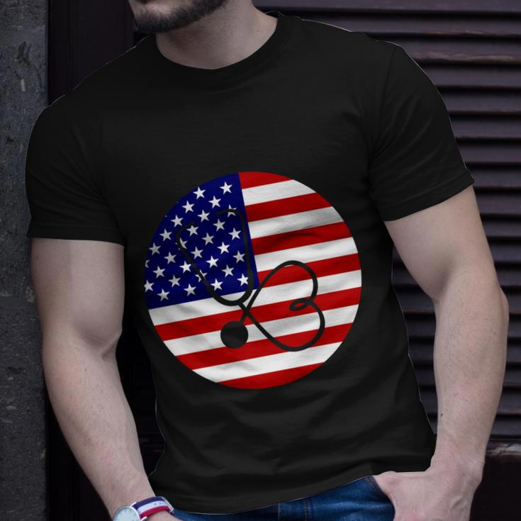 4Th Of July Nurse Independence Day Design Gift American Flag Gift Unisex T-Shirt Gifts for Him