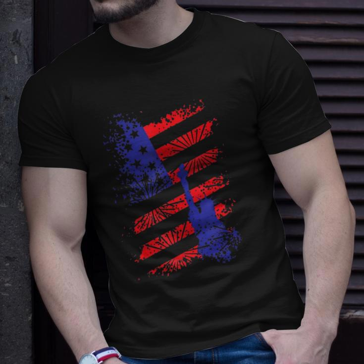 4Th Of July Usa Flag American Patriotic Statue Of Liberty Unisex T-Shirt Gifts for Him