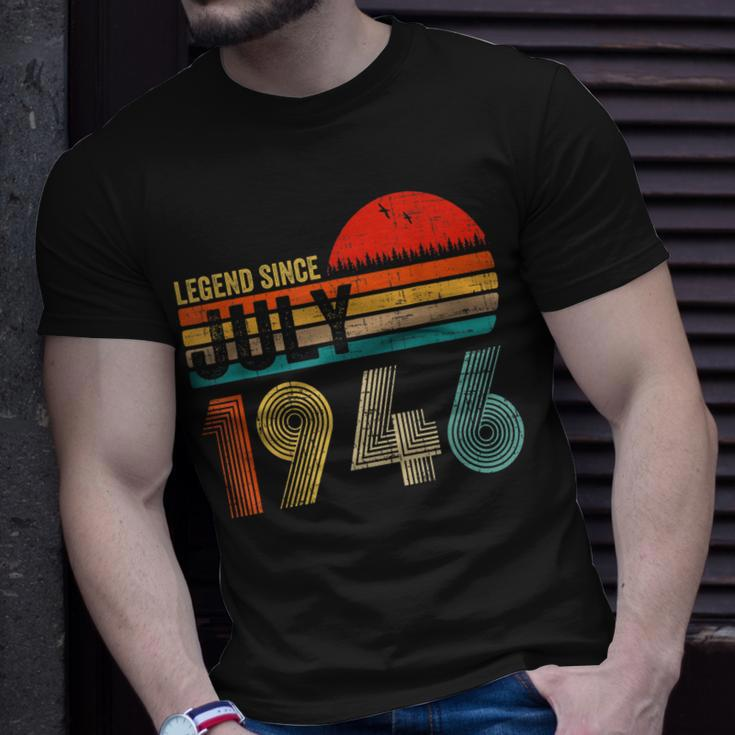 76 Years Old Retro Birthday Gifts Legend Since July 1946 Unisex T-Shirt Gifts for Him