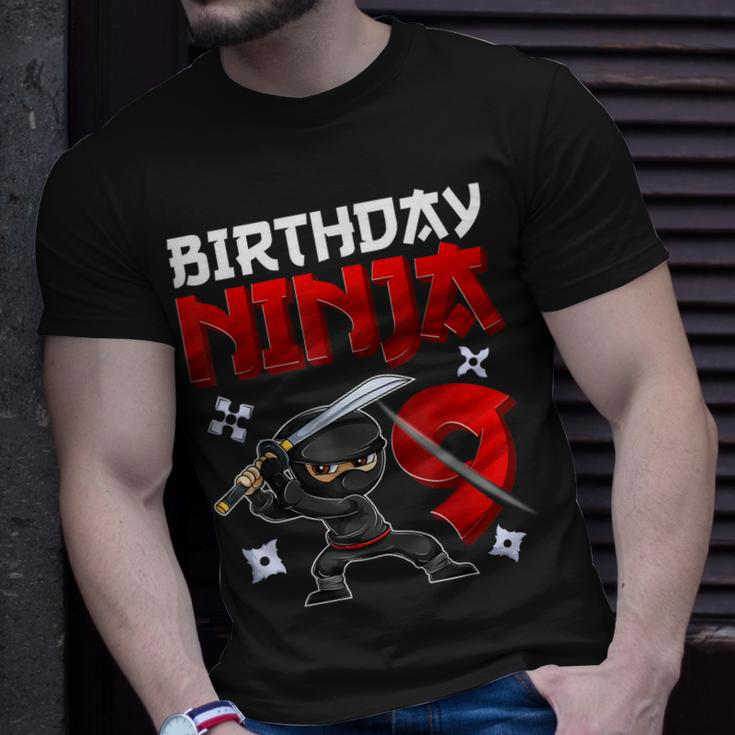 9 Years Old Boy Birthday Birthday Ninja Boy Unisex T-Shirt Gifts for Him