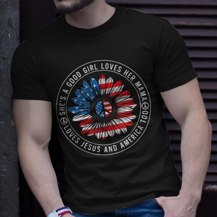 A Good Girl Loves Her Mama Jesus And America Too 4Th Of July Unisex T-Shirt Gifts for Him