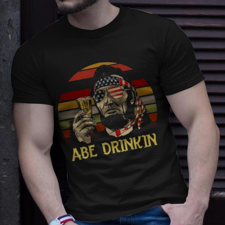 Abe Drinkin V2 Unisex T-Shirt Gifts for Him