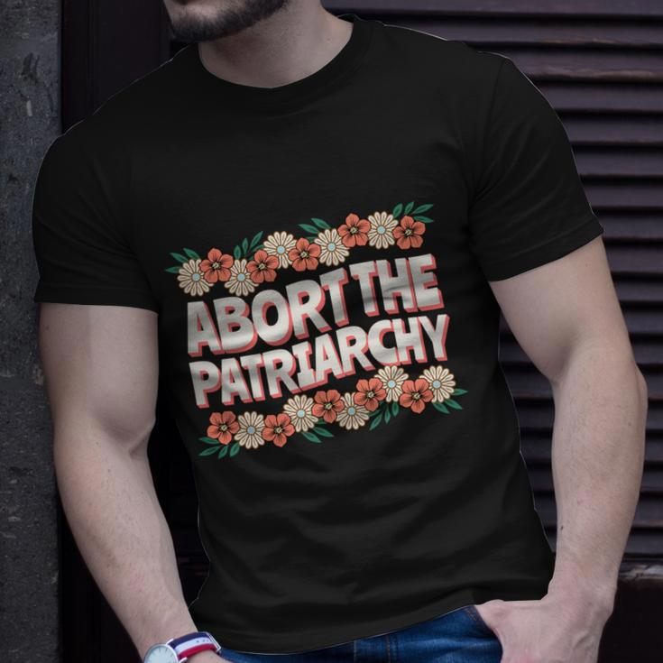 Abort The Patriarchy Vintage Feminism Reproduce Dignity Unisex T-Shirt Gifts for Him