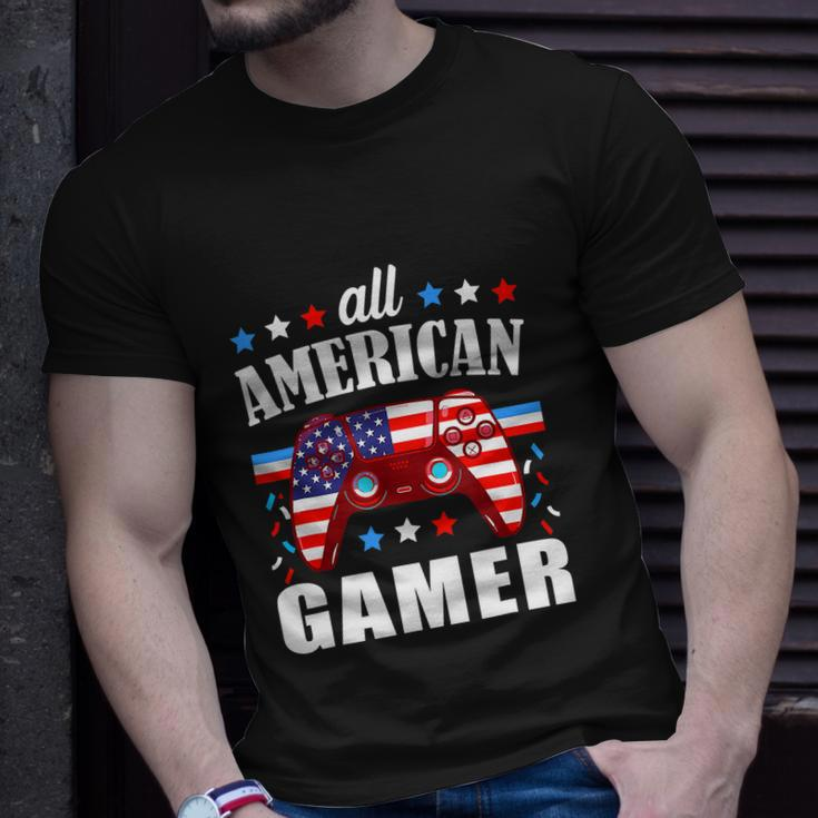 All American Gamer Boys Funny 4Th Of July Video Game Unisex T-Shirt Gifts for Him