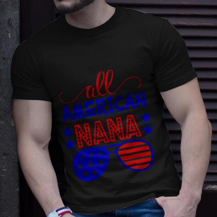 All American Nana Sunglasses 4Th Of July Independence Day Patriotic Unisex T-Shirt Gifts for Him
