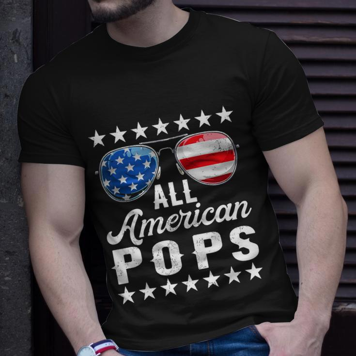 All American Pops Shirts 4Th Of July Matching Outfit Family Unisex T-Shirt Gifts for Him
