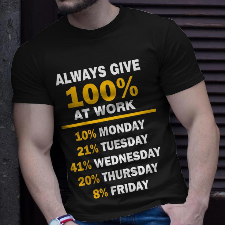 Always Give A 100 At Work Funny Tshirt Unisex T-Shirt Gifts for Him