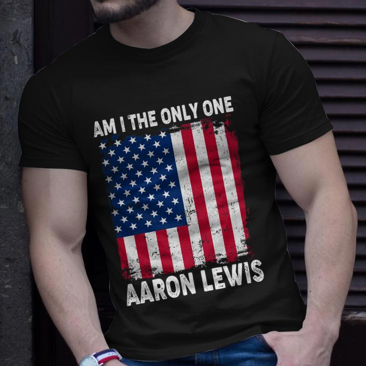 Am I The Only One Aaron Lewis Distressed Usa American Flag Unisex T-Shirt Gifts for Him