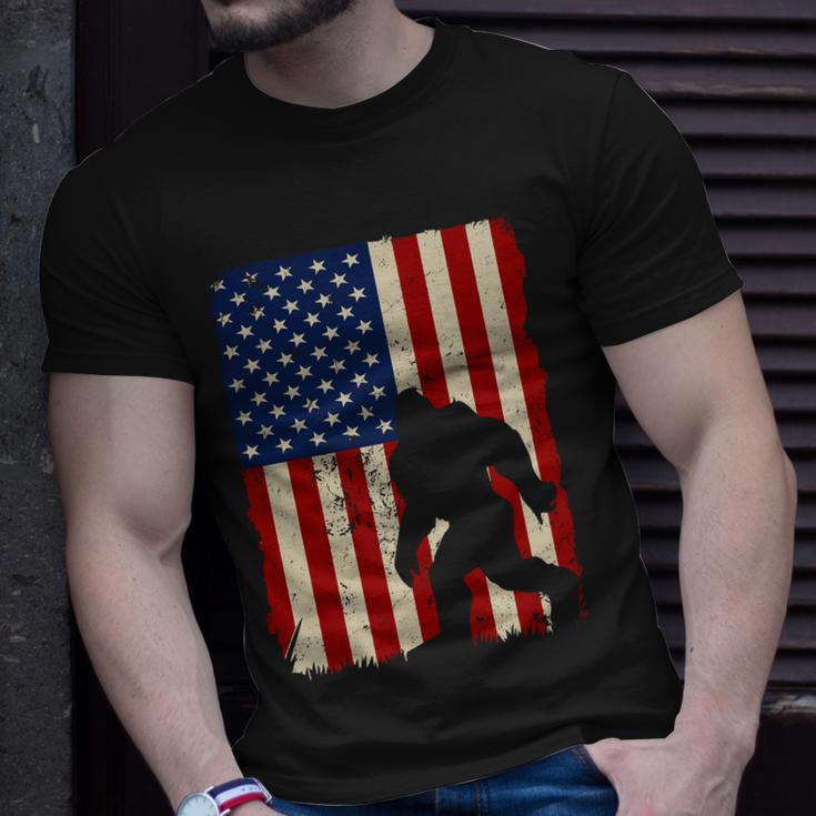 American Flag Gorilla Plus Size 4Th Of July Graphic Plus Size Shirt For Men Wome Unisex T-Shirt Gifts for Him