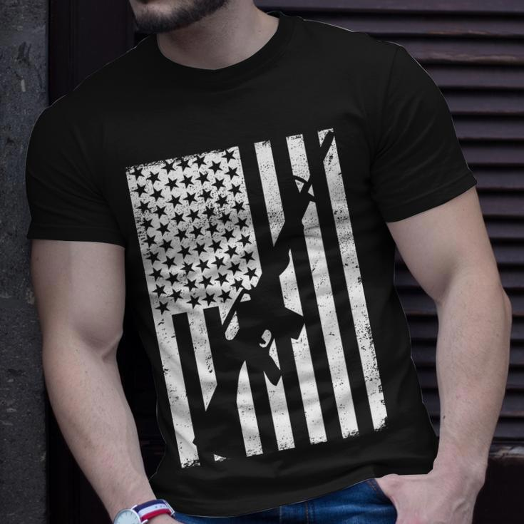 Ar-15 Gun Vintage American Flag Tshirt Unisex T-Shirt Gifts for Him