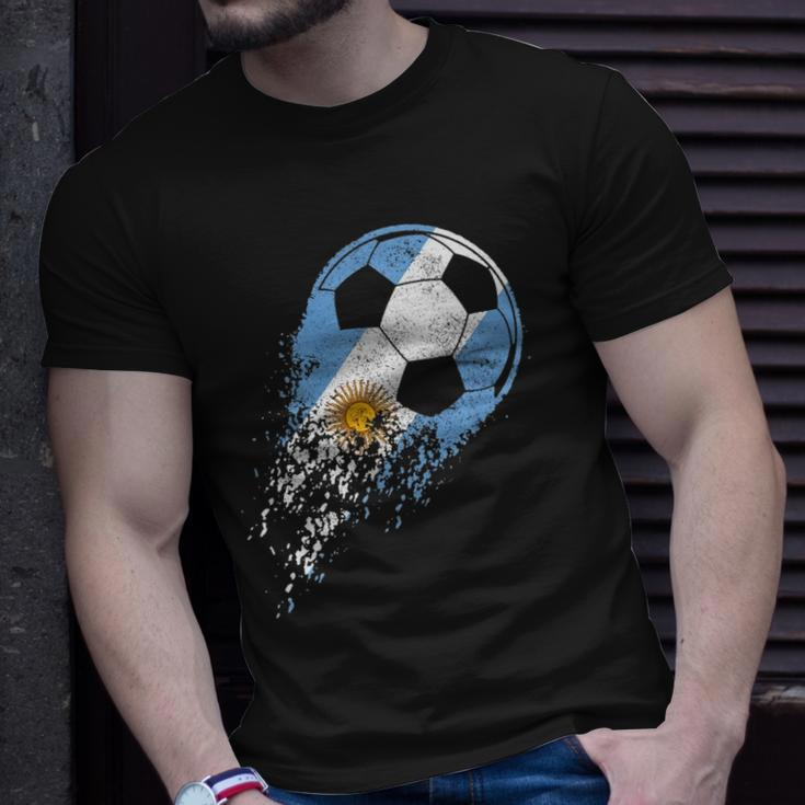 Argentina Soccer Argentinian Flag Pride Soccer Player Unisex T-Shirt Gifts for Him