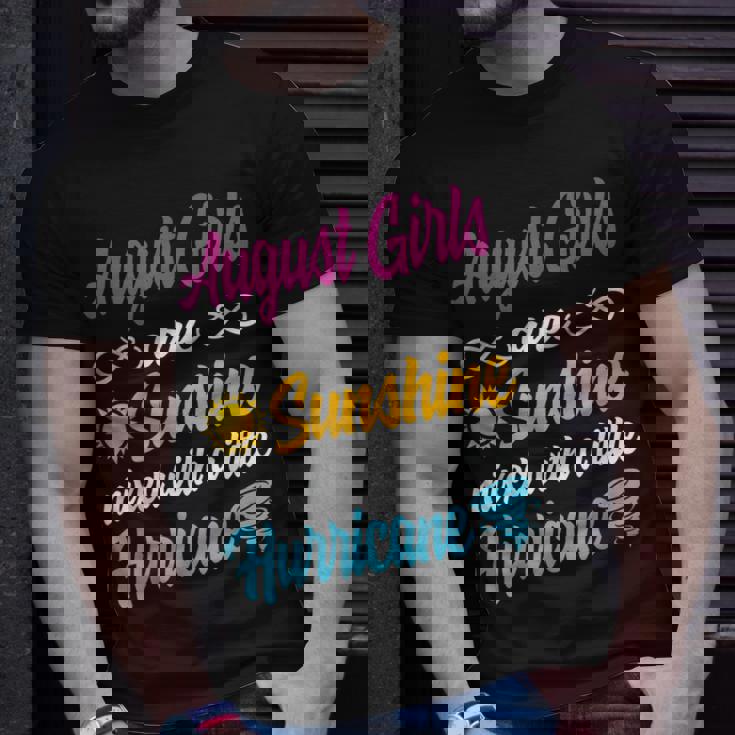 August Girls Are Sunshine Mixed With A Little Hurricane V2 T-shirt Gifts for Him