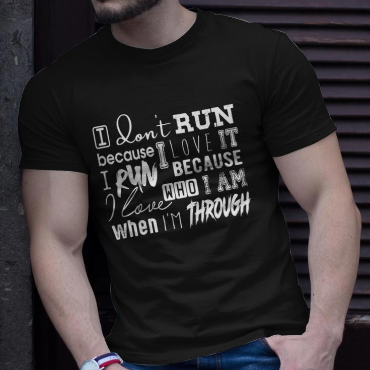 Awesome Quote For Runners &8211 Why I Run Unisex T-Shirt Gifts for Him