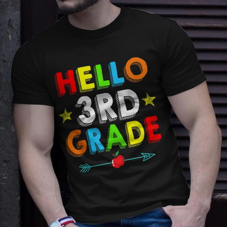 Back To School Hello 3Rd Grade Kids Teacher Student Unisex T-Shirt Gifts for Him