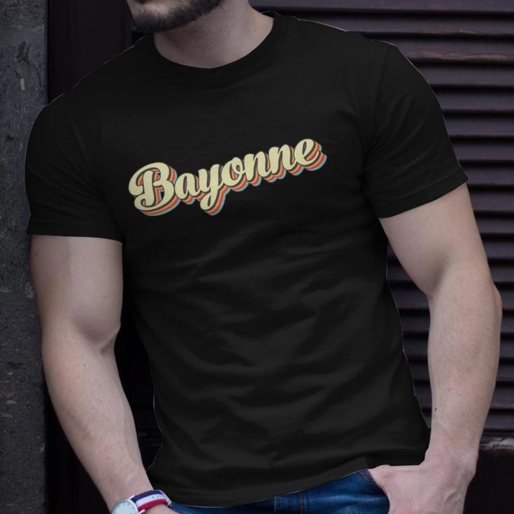 Bayonneretro Art Baseball Font Vintage Unisex T-Shirt Gifts for Him