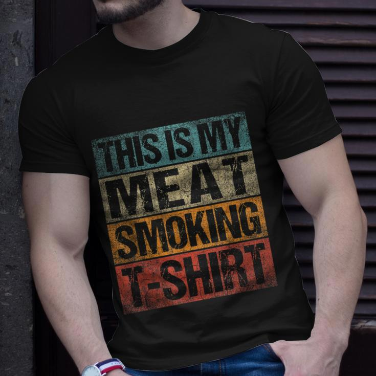 Bbq Smoker Vintage Retro This Is My Meat Smoking Bbq Tshirt Unisex T-Shirt Gifts for Him